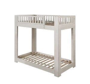 ACME CEDRO WEATHERED WHITE FINISH TWIN/TWIN BUNK BED