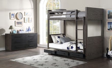 Load image into Gallery viewer, ACME ESTEVON GRAY OAK FINISH TWIN/TWIN BUNK BED W/3 DRAWERS