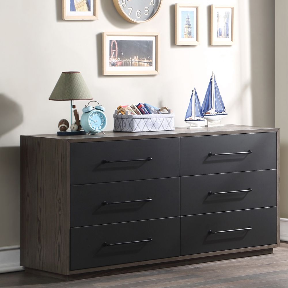 ACME ESTEVON GRAY OAK DRESSER