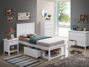 ACME LOLANDA WHITE FINISH TWIN BED