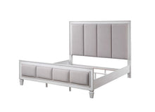 Load image into Gallery viewer, ACME KATIA LIGHT GRAY LINEN, RUSTIC GRAY &amp; WEATHERED WHITE FINISH QUEEN BED