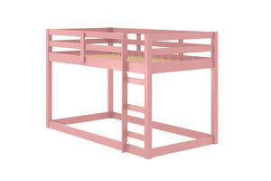 ACME GASTON II PINK FINISH TWIN LOFT BED