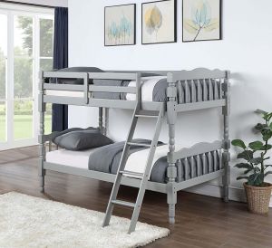 ACME HOMESTEAD GRAY FINISH TWIN/TWIN BUNK BED