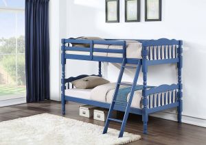 ACME HOMESTEAD DARK BLUE FINISH TWIN/TWIN BUNK BED