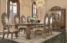 Load image into Gallery viewer, ACME CONSTANTINE BROWN AND GOLD DINING TABLE