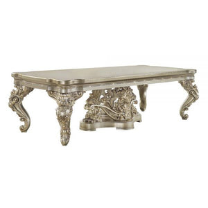 ACME DANAE CHAMPAGNE AND GOLD DINING TABLE