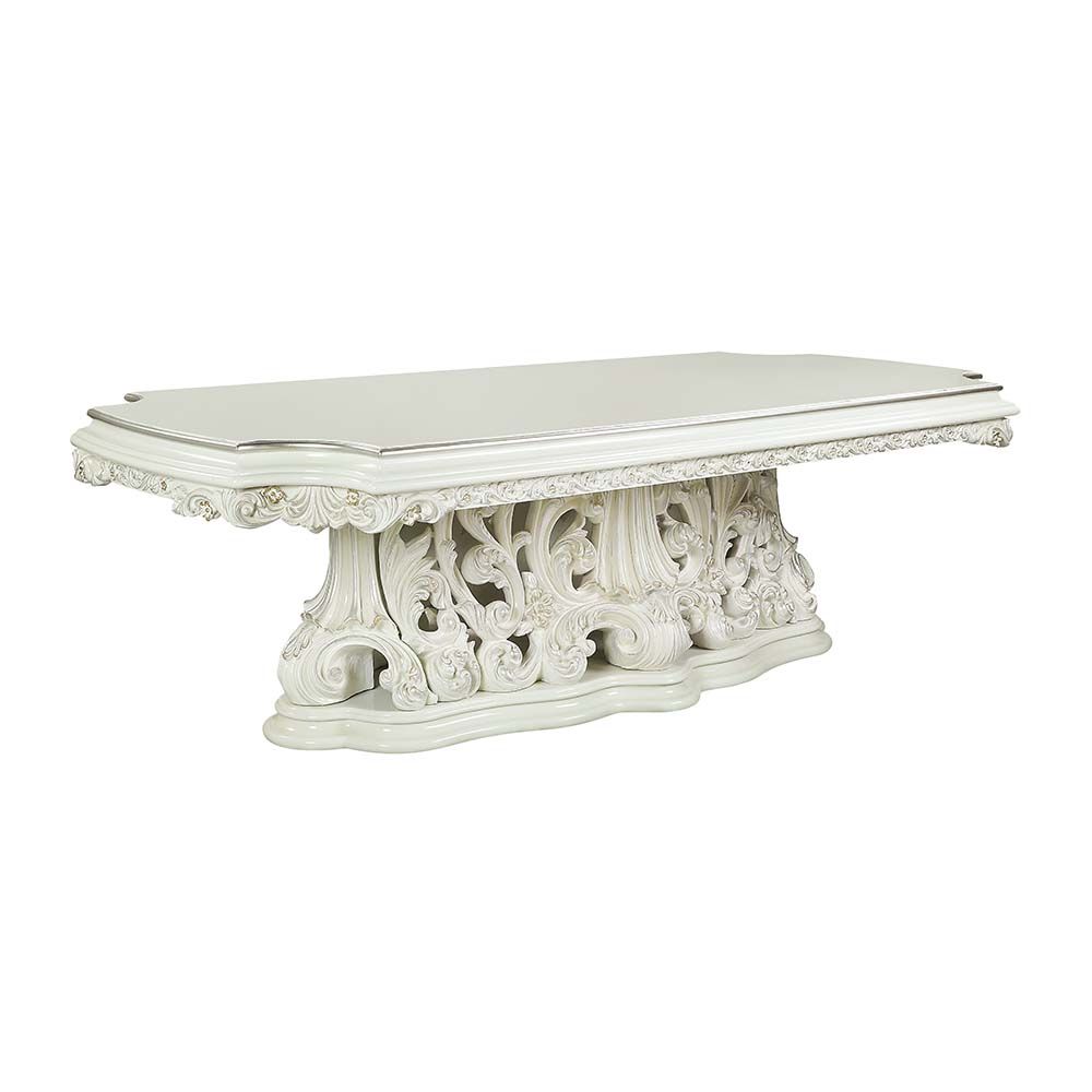 ACME ADARA ANTIQUE WHITE DINING TABLE