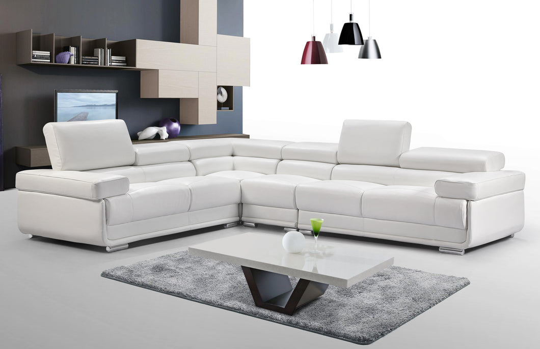 ESF 2119 WHITE SECTIONAL (LEFT OR RIGHT)