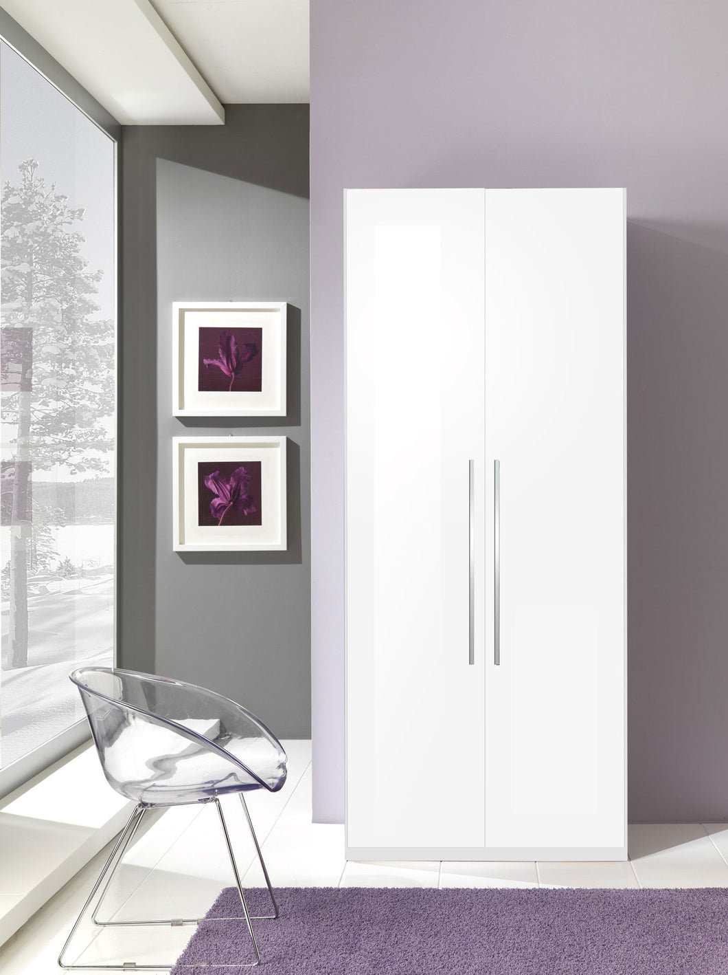 ESF PANAREA MOMO WHITE WARDROBE (2 DOOR)