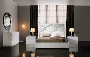 ESF MARTINA LUX WHITE BEDROOM SET (5 PC)