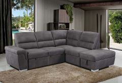 ACME SAGIRA GRAY FABRIC SECTIONAL SOFA W/SLEEPER